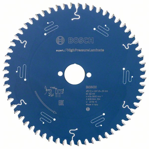 Диск за циркуляр Expert for High Pressure Laminate BOSCH, 210 mm