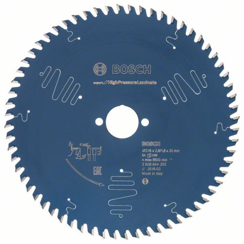 Диск за циркуляр Expert for High Pressure Laminate BOSCH, 216x30 mm