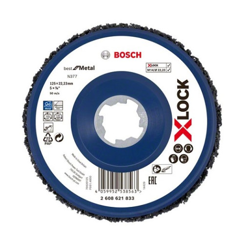 Почистващ диск за метал BOSCH X-LOCK 125 mm