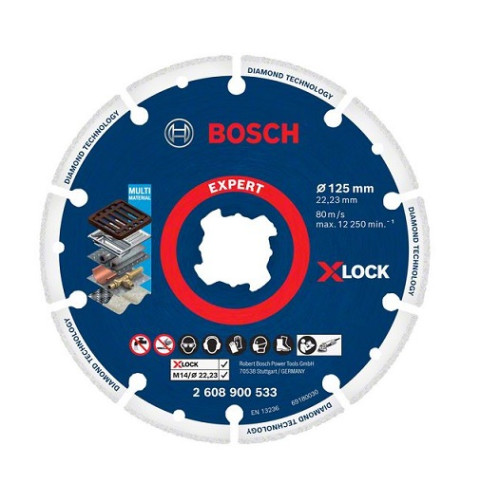 Диамантен диск за метал BOSCH X-LOCK 125x22,23 mm
