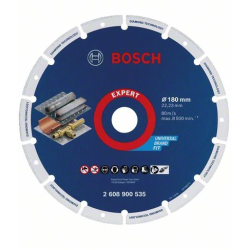 Диамантен диск за метал BOSCH X-LOCK 185x22,23 mm