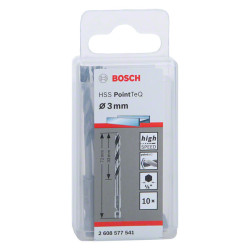 Спирално свредло BOSCH HSS PointTeQ Hex 3 mm, 10 бр.