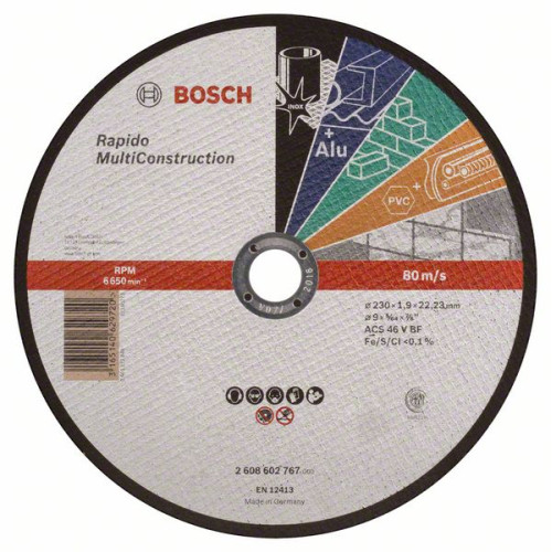 Диск за рязане BOSCH Rapido Multi Construction 230 mm