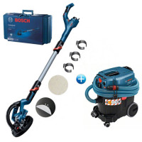 Шлайфмашина за стени и тавани BOSCH GTR 550 + прахосмукачка за мокро-сухо изсмукване BOSCH GAS 35M АFC Шлайфмашина за стени и тавани BOSCH GTR 550 + прахосмукачка за мокро-сухо изсмукване BOSCH GAS 35M АFC