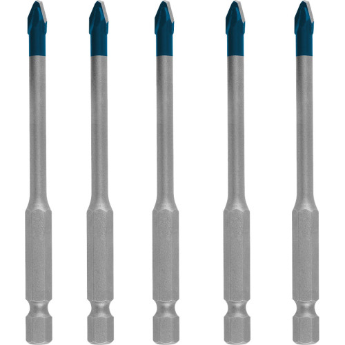 Свредлa за плочки BOSCH EXPERT HEX-9 HardCeramic, 5х90 mm - 5 бр.