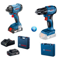 Акумулаторен комплект BOSCH гайковерт GDR 180-LI + винтоверт GSR 185-LI