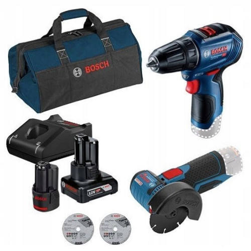 Комплект инструменти BOSCH 12V - GWS 12V-76 + GSR 12V-30 Комплект инструменти BOSCH 12V - GWS 12V-76 + GSR 12V-30