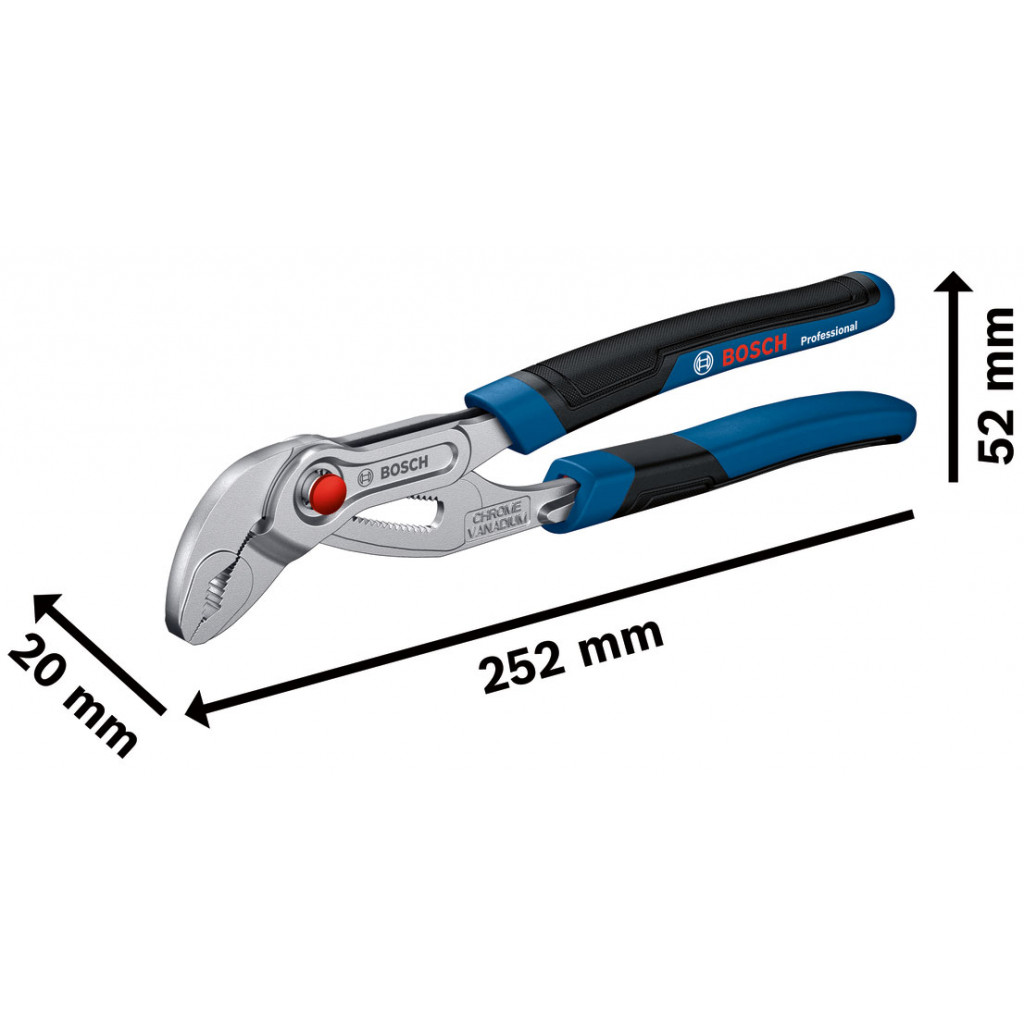 Водопроводни клещи за тръби BOSCH, 250 mm - 1600A02W3N