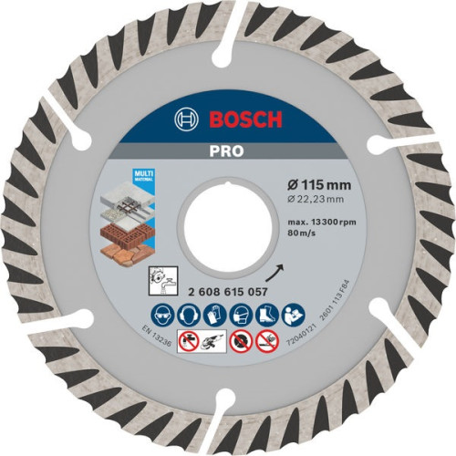 Диамантен диск BOSCH PRO Multi Material, 115x22,23 mm Диамантен диск BOSCH PRO Multi Material, 115x22,23 mm