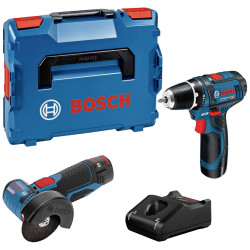 Комплект инструменти BOSCH 12V - GSR 12V-15 + GWS 12V-76 Комплект инструменти BOSCH 12V - GSR 12V-15 + GWS 12V-76