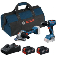 Акумулаторен комплект BOSCH GSB 18V-65 + GWS 18V-8 + GBA 2x4,0Ah + GAL 18V-40 + RAF чанта