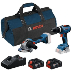 Акумулаторен комплект BOSCH GSB 18V-65 + GWS 18V-8 + GBA 2x4,0Ah + GAL 18V-40 + RAF чанта Акумулаторен комплект BOSCH GSB 18V-65 + GWS 18V-8 + GBA 2x4,0Ah + GAL 18V-40 + RAF чанта