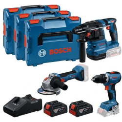 Акумулаторен комплект BOSCH GSR + GBH + GWS + GBA 2x5,0Ah + GAL 18V-40 Акумулаторен комплект BOSCH GSR + GBH + GWS + GBA 2x5,0Ah + GAL 18V-40