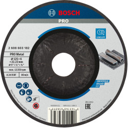 Диск за грубо шлифоване BOSCH PRO Metal Ф125х6х22.23