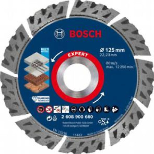 Диамантен диск за рязане BOSCH EXPERT MultiMaterial 125 x 22,23 x 2,2 x 12 mm
