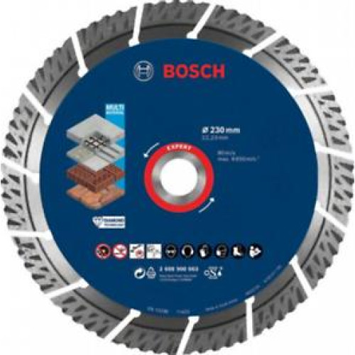 Диамантен диск за рязане BOSCH EXPERT MultiMaterial 230 x 22,23 x 2,4 x 15 mm