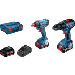 Акумулаторен комплект BOSCH ударен гайковерт GDX 180-LI + винтоверт GSR 18V-50 + куфар Акумулаторен комплект BOSCH ударен гайковерт GDX 180-LI + винтоверт GSR 18V-50 + куфар