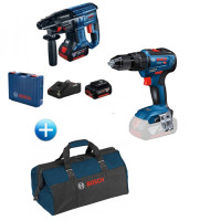 Акумулаторен комплект BOSCH GBH 180-LI + GSB 18V-50 Solo + чанта Акумулаторен комплект BOSCH GBH 180-LI + GSB 18V-50 Solo + чанта