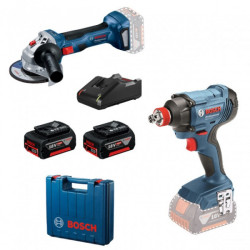 Акумулаторен комплект Bosch GDX 180 + GWS 180 + 2xGBA 18V- 4,0 Ah Акумулаторен комплект Bosch GDX 180 + GWS 180 + 2xGBA 18V- 4,0 Ah