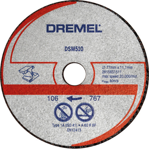 Диамантен диск за рязане на метал и пластмаса DREMEL DSM510 Диамантен диск за рязане на метал и пластмаса DREMEL DSM510