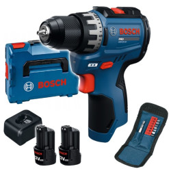 Акумулаторен винтоверт BOSCH GSR 12V-31 2x2.0 Ah + куфар L-BOXX + битове