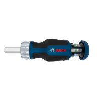 Къса отвертка с тресчотка и битове Bosch 1600A039PW 7 части