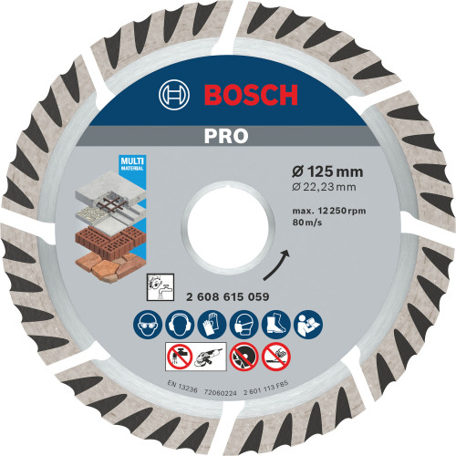 Диамантен диск BOSCH PRO Multi Material 125 mm