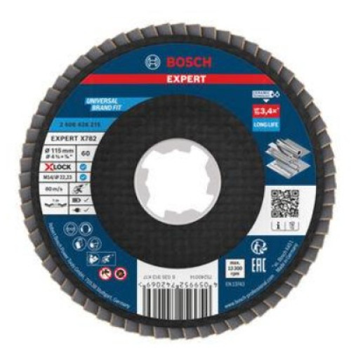 Ламелен диск BOSCH EXPERT X782 прав 115 mm G60 X-Lock Ламелен диск BOSCH EXPERT X782 прав 115 mm G60 X-Lock