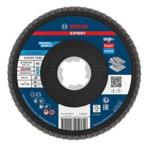 Ламелен диск BOSCH EXPERT X782 скосен 125 mm G40 X-Lock
