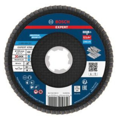 Ламелен диск BOSCH EXPERT X782 скосен 125 mm G80 X-Lock