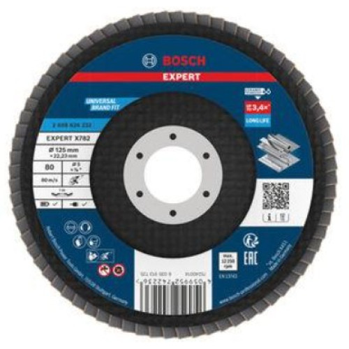 Ламелен диск BOSCH EXPERT X782 скосен 125 mm G80