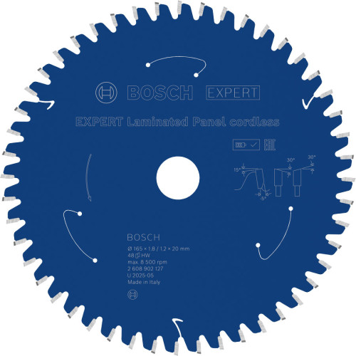 Диск за акумулаторен циркуляр BOSCH EXPERT Laminated Panel, 165 mm
