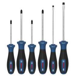 Комплект отвертки BOSCH PRO PH/PZ/SL - 6 броя