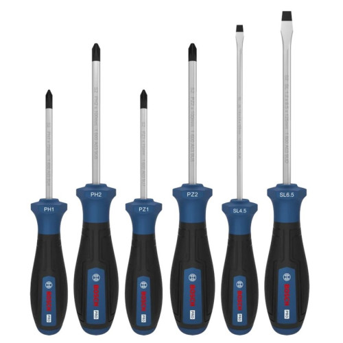 Комплект отвертки BOSCH PRO PH/PZ/SL - 6 броя Комплект отвертки BOSCH PRO PH/PZ/SL - 6 броя