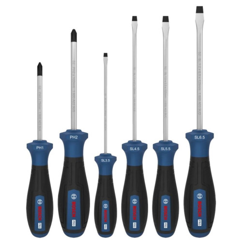 Комплект отвертки BOSCH PRO PH/SL - 6 броя Комплект отвертки BOSCH PRO PH/SL - 6 броя