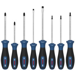 Комплект отвертки BOSCH PRO PH/PZ/SL/TX - 8 броя Комплект отвертки BOSCH PRO PH/PZ/SL/TX - 8 броя