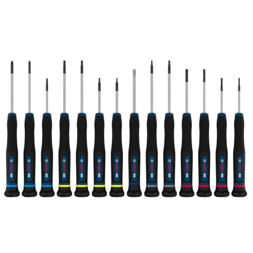 Комплект прецизни отвертки BOSCH PRO PH/SL/TX/TH/H - 14 броя Комплект прецизни отвертки BOSCH PRO PH/SL/TX/TH/H - 14 броя