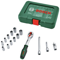 Комплект тресчотка 1/4" BOSCH - 15 части