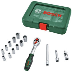 Комплект тресчотка 1/4" BOSCH - 15 части Комплект тресчотка 1/4" BOSCH - 15 части