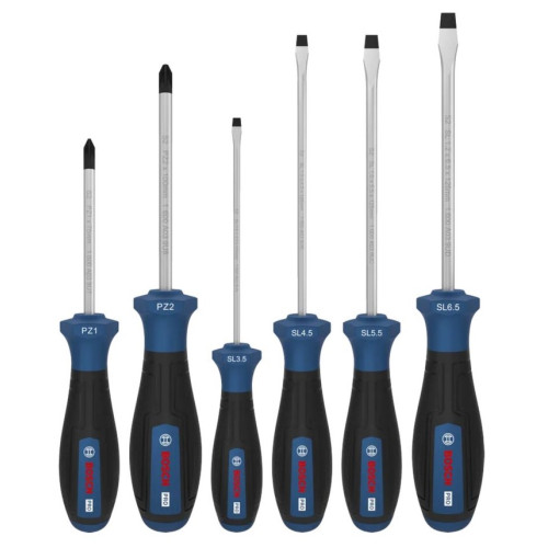 Комплект отвертки BOSCH PRO PZ/SL - 6 броя