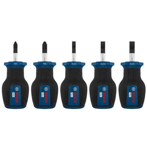 Комплект къси отвертки BOSCH PRO PZ/SL - 5 броя