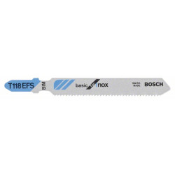 Ножчета за прободен трион BOSCH T 118 EFS Basic for Inox Ножчета за прободен трион BOSCH T 118 EFS Basic for Inox