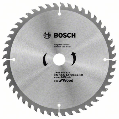 Диск циркулярен BOSCH Eco  for Wood, 190 mm