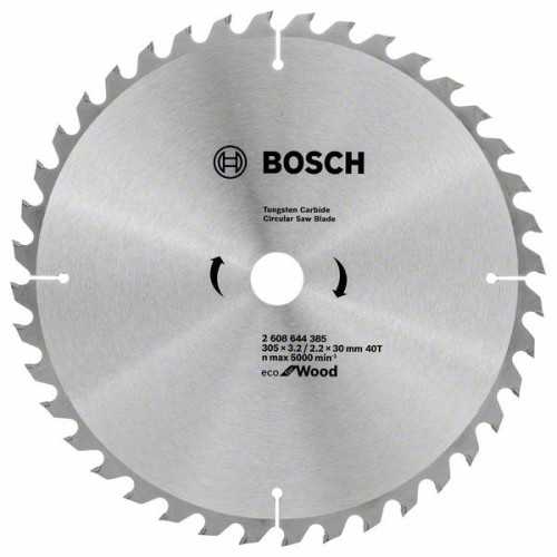 Диск за циркуляр BOSCH Eco  for Wood, 305 mm, 40 зъба