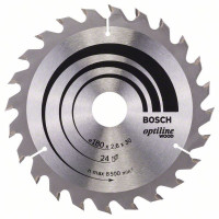 Диск за циркуляр BOSCH Optiline Wood, 180 mm