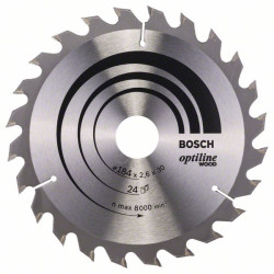 Диск за циркуляр BOSCH Optiline за дърво, 184х30 mm