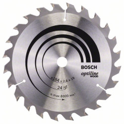 Циркулярен диск BOSCH Optiline for Wood, 184 mm
