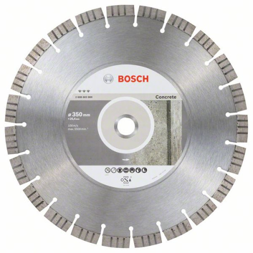 Диамантен диск BOSCH Best for Concrete 350/25,4 mm Диамантен диск BOSCH Best for Concrete 350/25,4 mm