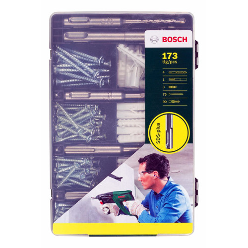 Комплект за фиксиране SDS-plus BOSCH - 173 части Комплект за фиксиране SDS-plus BOSCH - 173 части