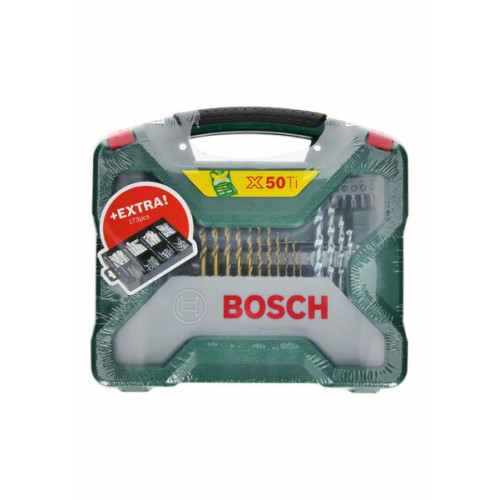 Комплект BOSCH X-Line 50TiN + фиксиращ комплект 173 части Комплект BOSCH X-Line 50TiN + фиксиращ комплект 173 части